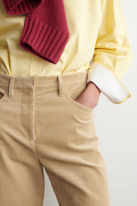 Брюки из вельвета прямого кроя