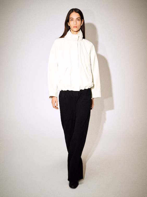 Куртка из нейлона с воротником-стойкой