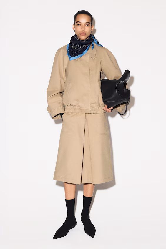 Хлопковая куртка с круглым кроем