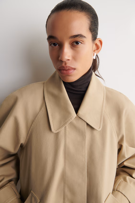 Хлопковая куртка с круглым кроем