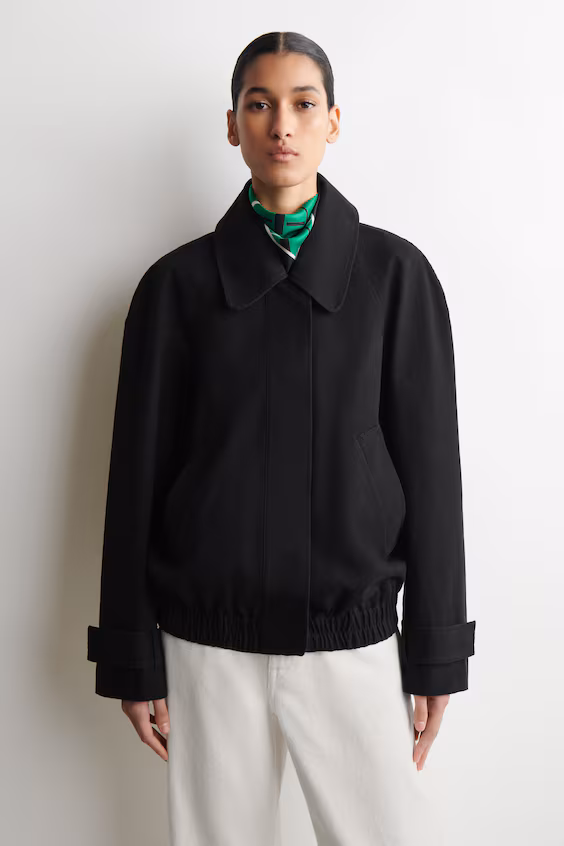 Хлопковая куртка с круглым кроем