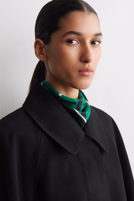 Хлопковая куртка с круглым кроем