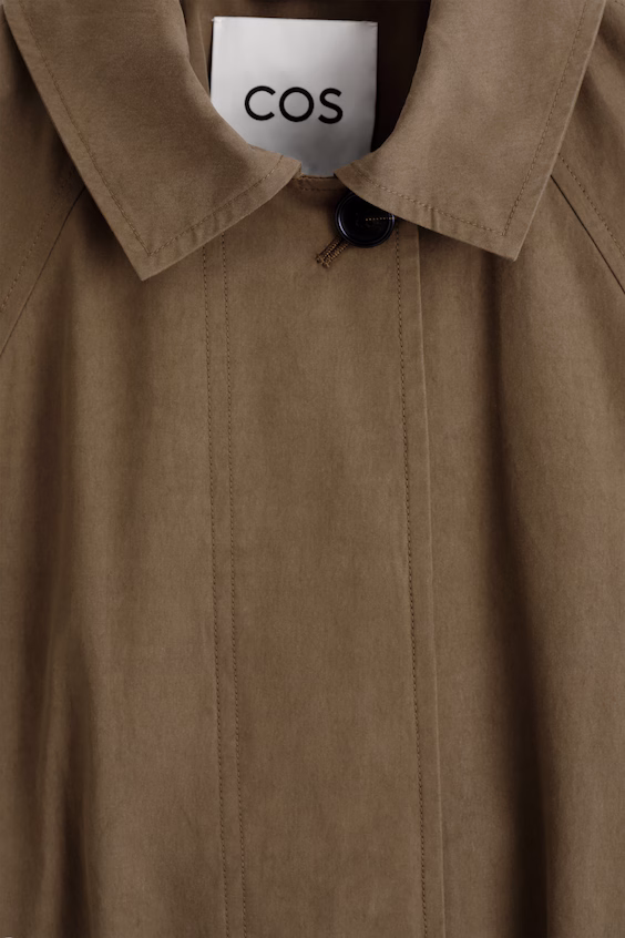 Короткий тренч из хлопка с поясом