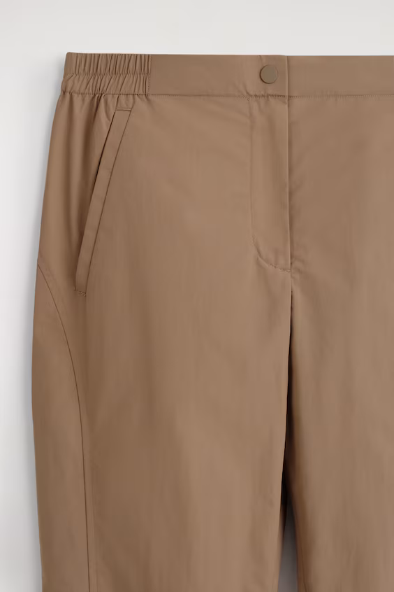 Брюки из технического нейлона с барабанными ногами