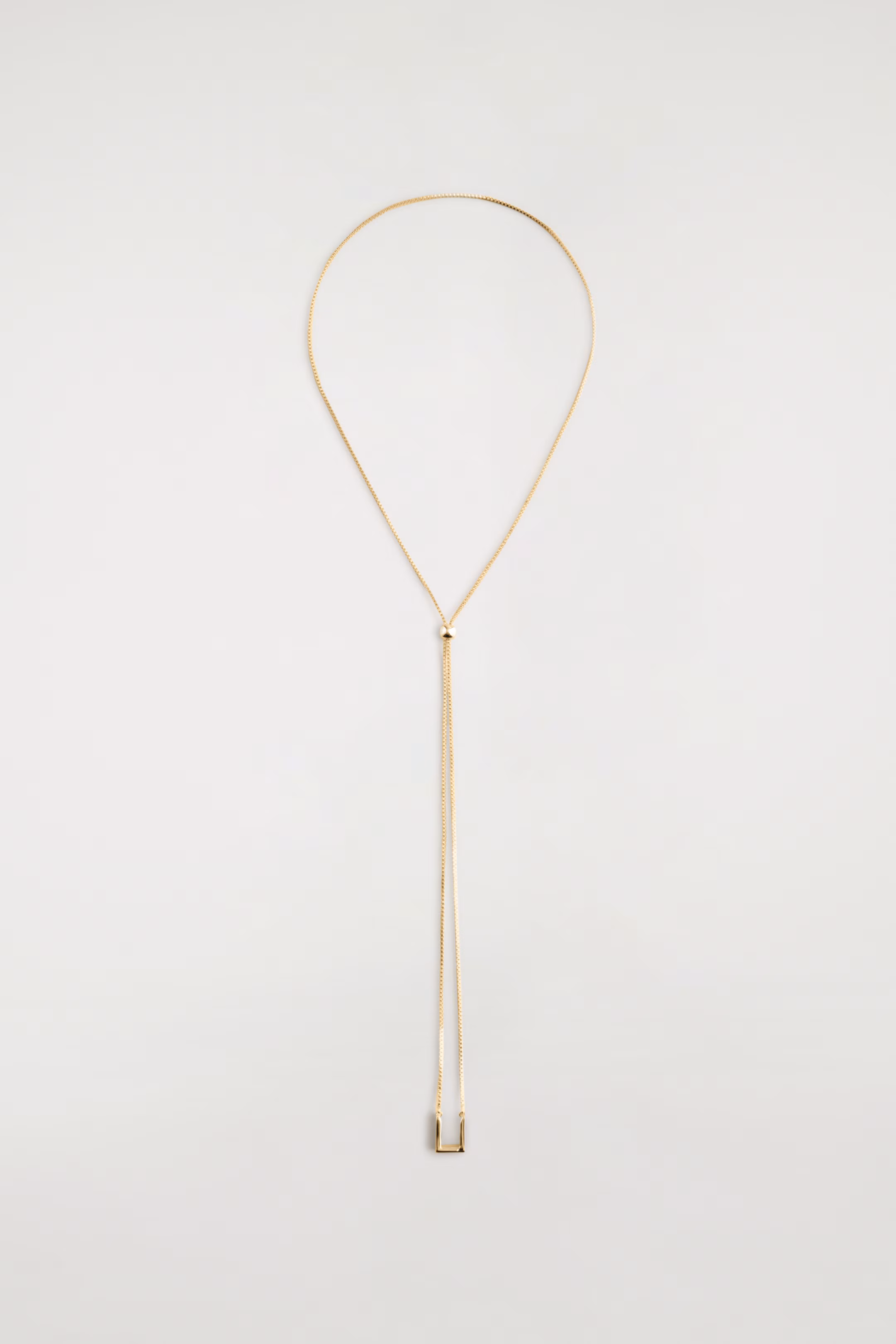 Ожерелье с цепочкой и прямоугольным подвеской