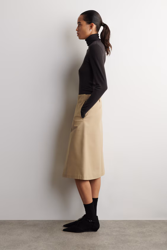 Юбка миди солнце в стиле плиссе из хлопка