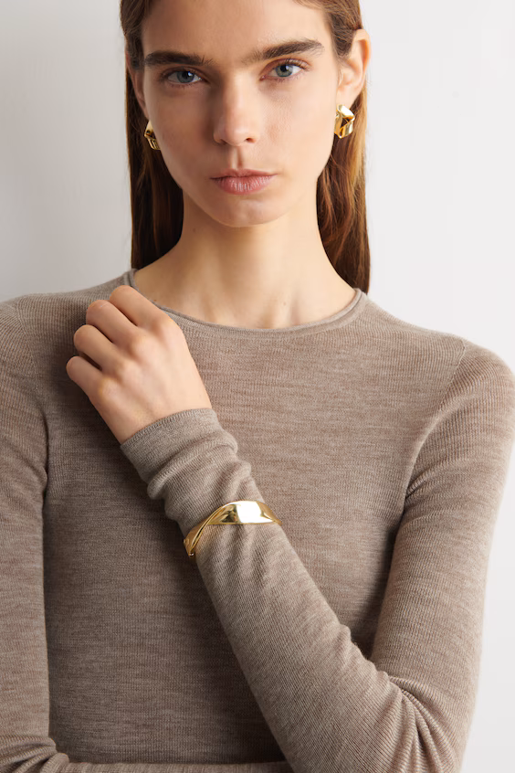 Топ с длинным рукавом из мериносовой шерсти без швов