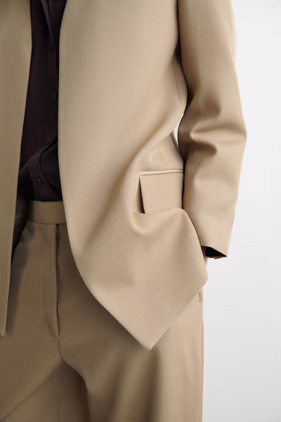 Пиджак из шерсти без воротника