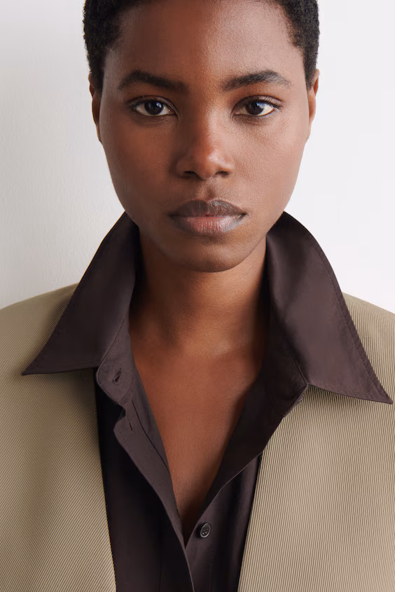 Пиджак из шерсти без воротника