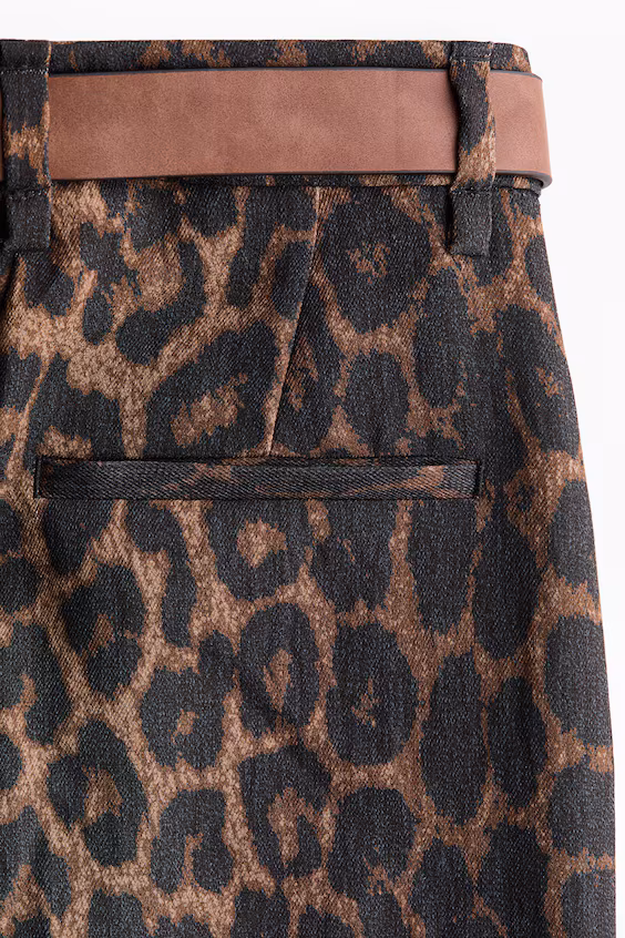 Широкие брюки с поясом