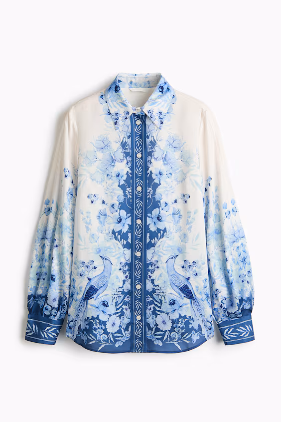 Рубашка с принтом из ленцелла