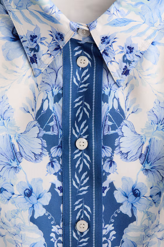 Рубашка с принтом из ленцелла