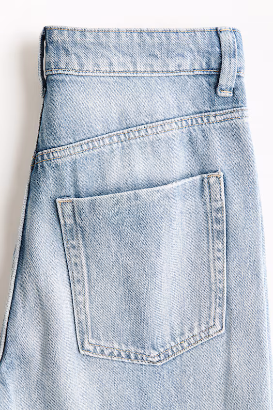 Джинсы wide high