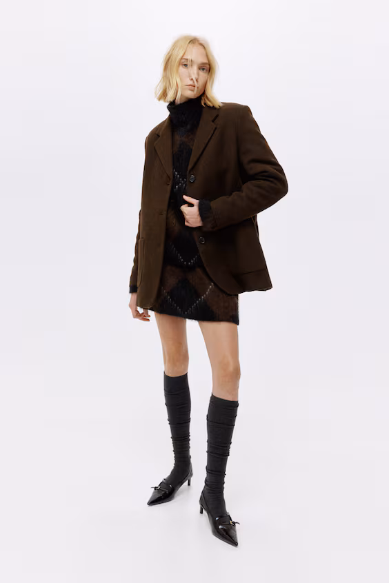 Блейзер с одним пуговицей h&m