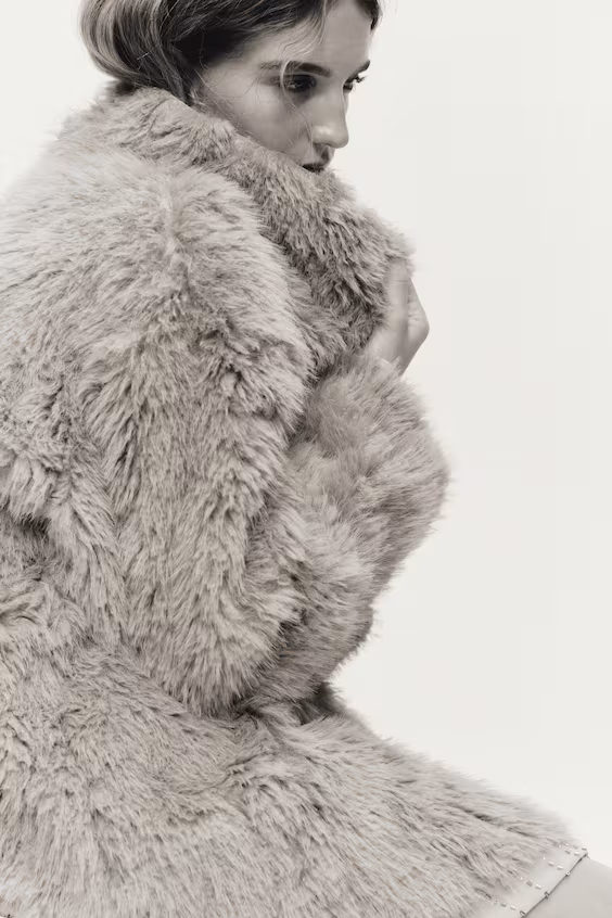 Пальто до колен с высоким воротником h&m