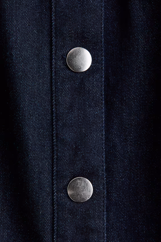 Платье с короткими рукавами из джинсы