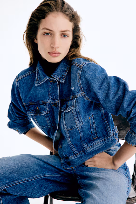 Джинсовый бомбер