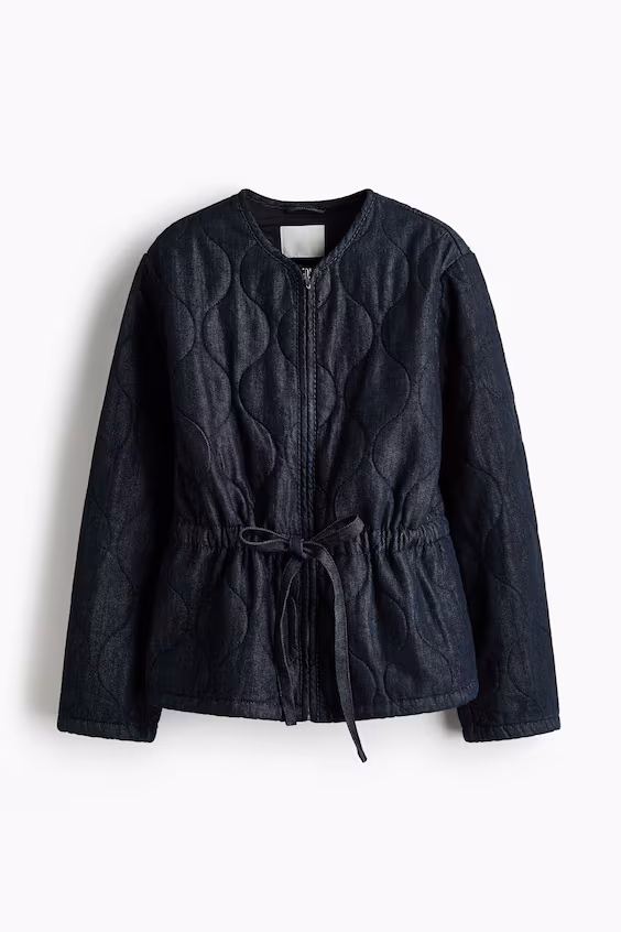 Стеганая джинсовая куртка