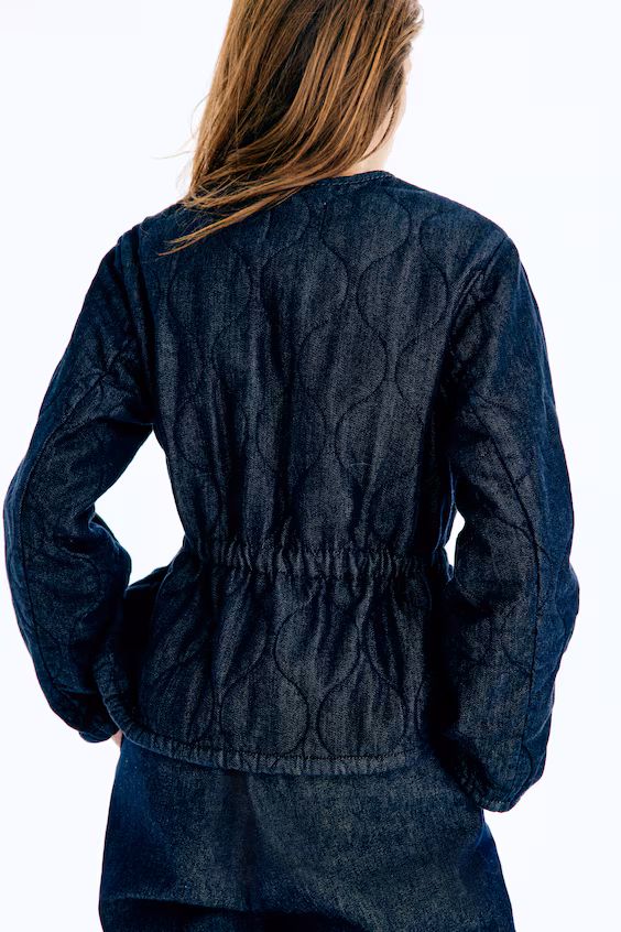 Стеганая джинсовая куртка