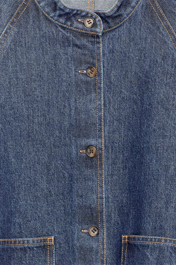 Джинсовая рубашка-жакет