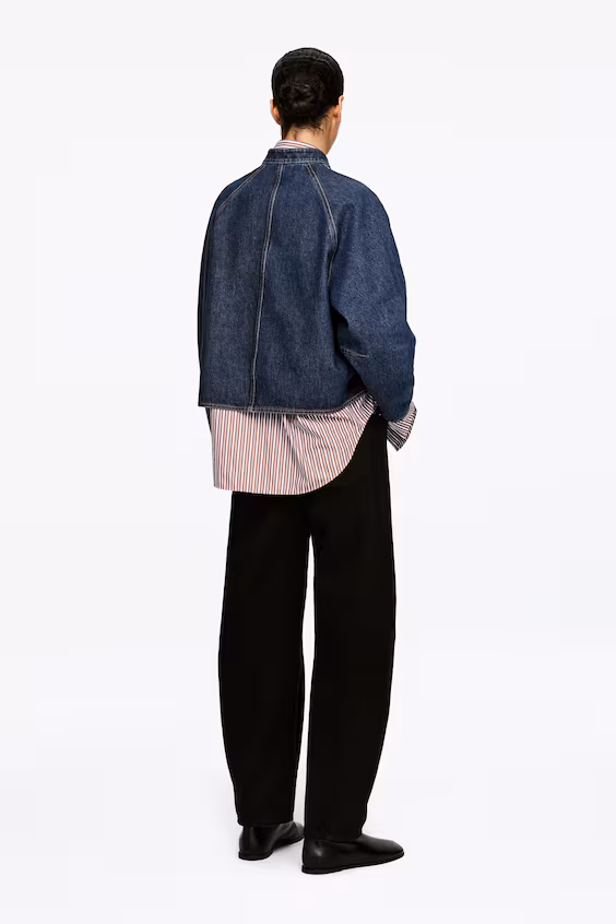 Джинсовая рубашка-жакет