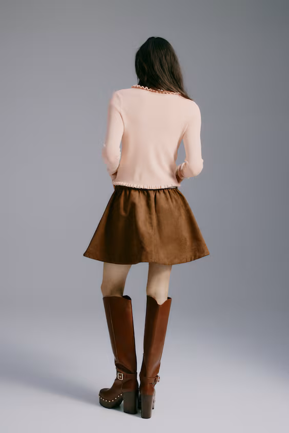 Кардиган с оборками