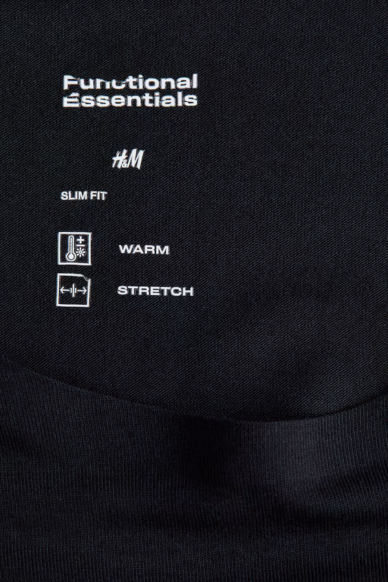 Футболка slim fit из утепленного материала