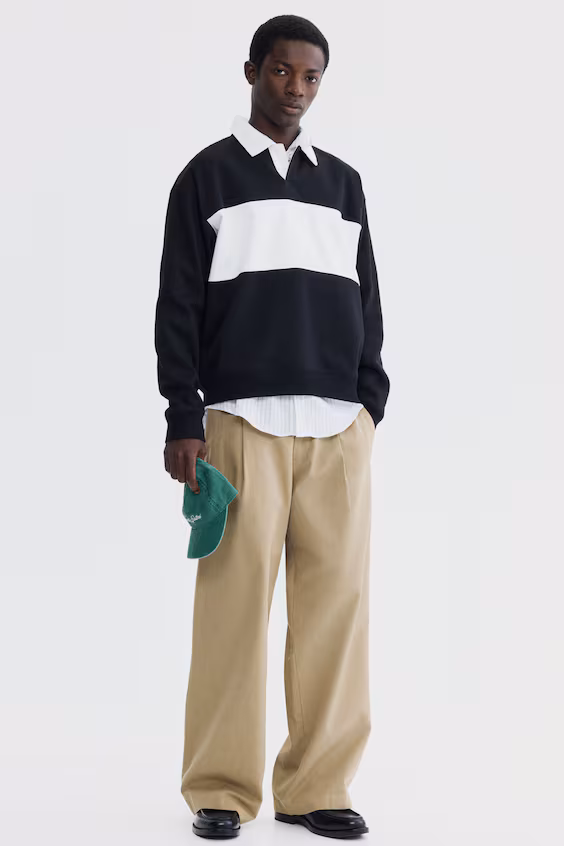 Свитер реглан свободного кроя в техническом меланже