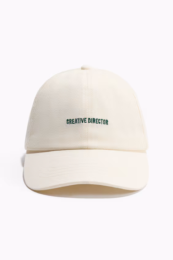 Бейсболка из хлопкового денима с узором