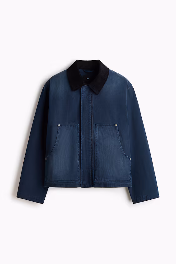 Короткий рабочий плащ в стиле worker