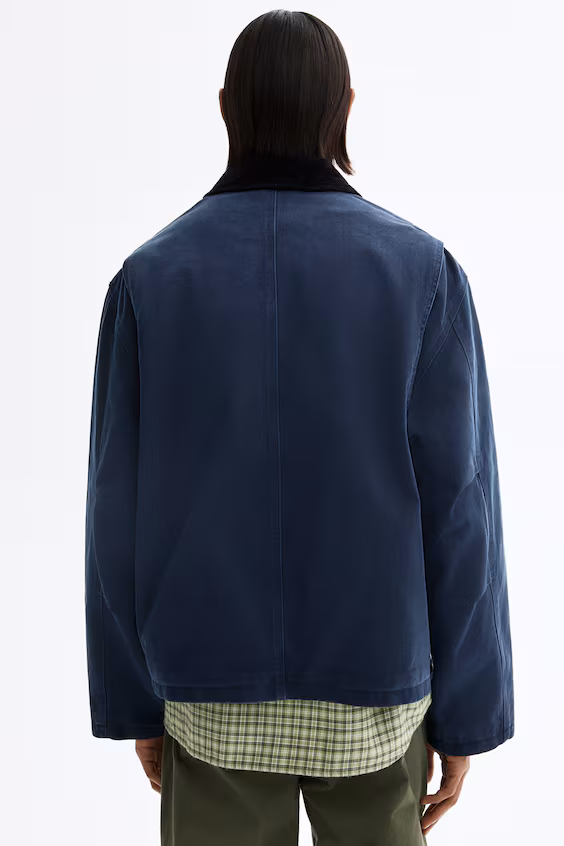 Короткий рабочий плащ в стиле worker