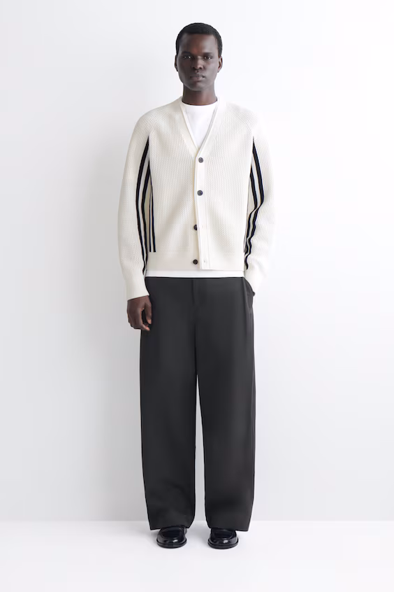 Кардиган из хлопка в полоску