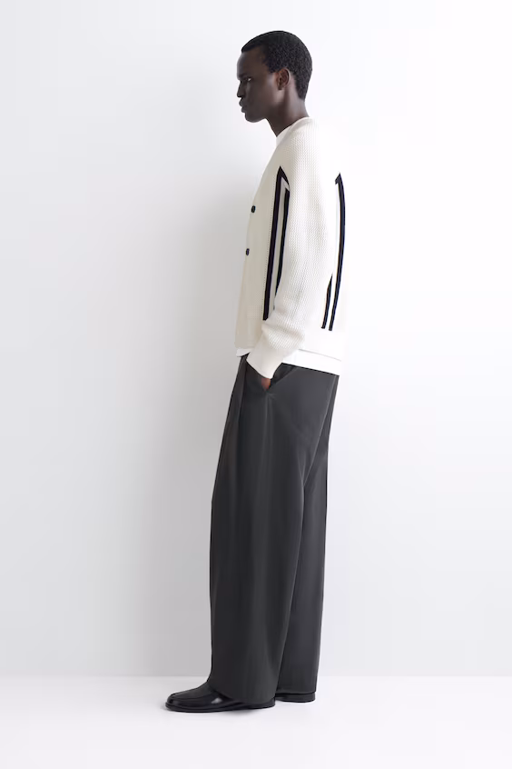 Кардиган из хлопка в полоску