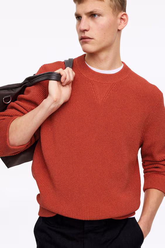 Свитер из хлопка и льна