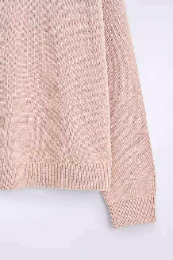Пуловер из хлопкового трикотажа с круглым вырезом