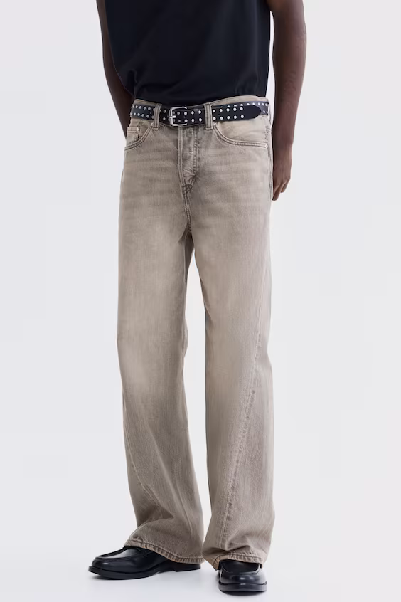 Прямые джинсы с крутящимися швами loose fit