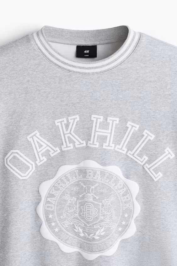 Свитшот loose fit с принтом