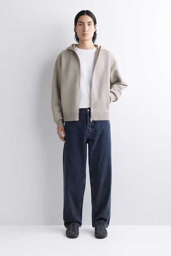 Куртка с капюшоном из пике с застёжкой-молнией