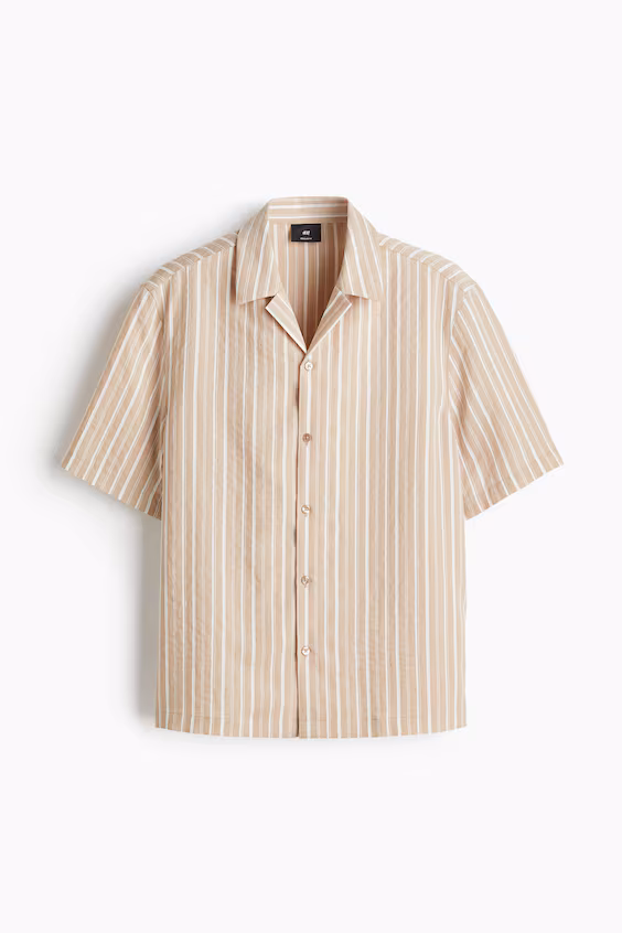 Рубашка курортного типа из смесового лиоцелла с классическим кроем regular fit