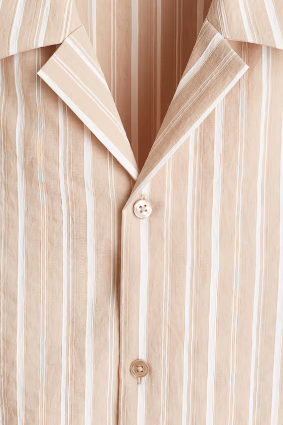 Рубашка курортного типа из смесового лиоцелла с классическим кроем regular fit