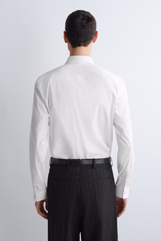 Рубашка силуэта regular из хлопковой поплиновой ткани