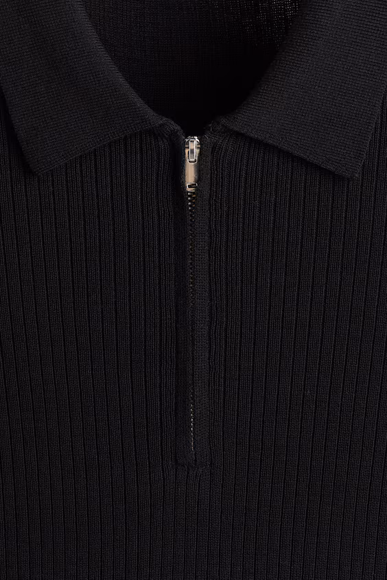 Поло slim fit с молнией