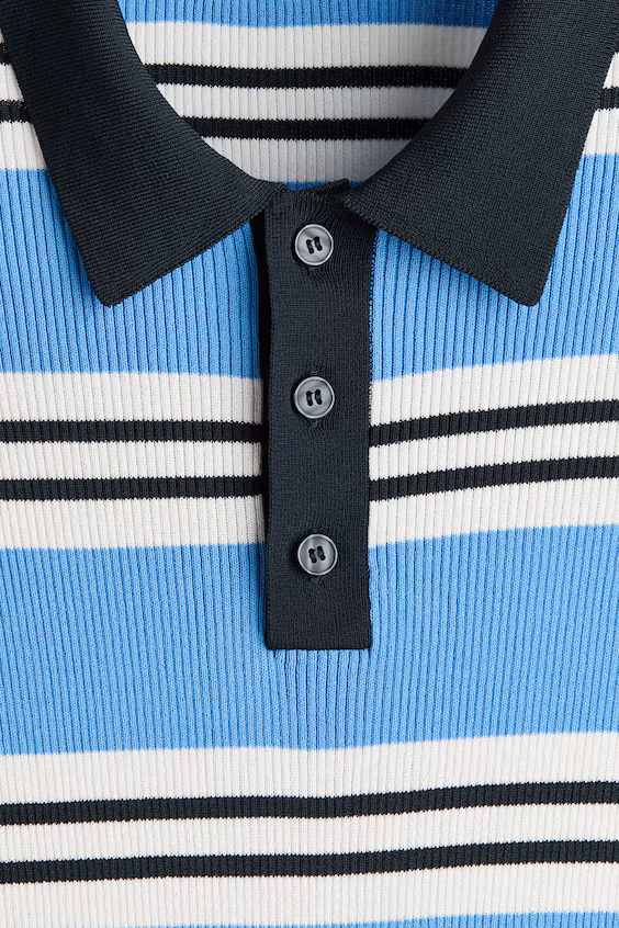 Поло с рубчиковым воротником regular fit