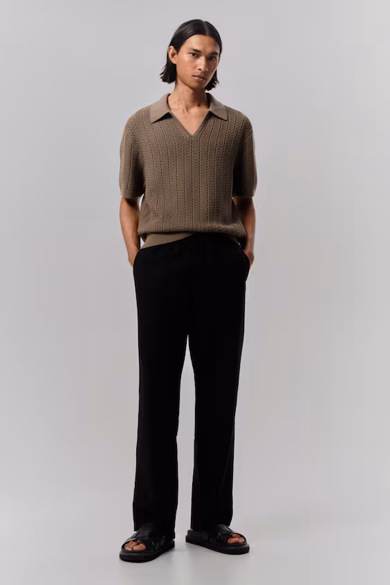 Поло из мягкой ткани с классической посадкой