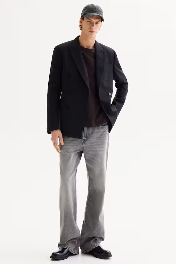 Пальто прямого кроя из смеси шерсти regular fit