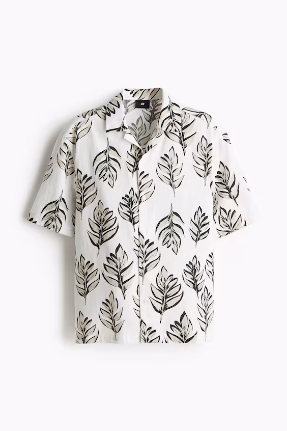 Льняная резортная рубашка regular fit