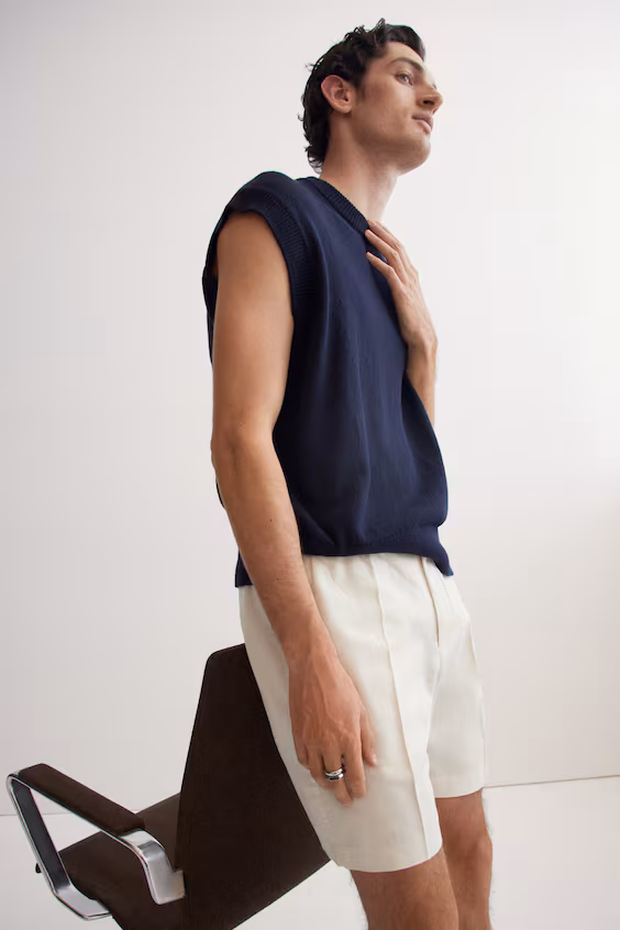 Шорты из смеси льна regular fit