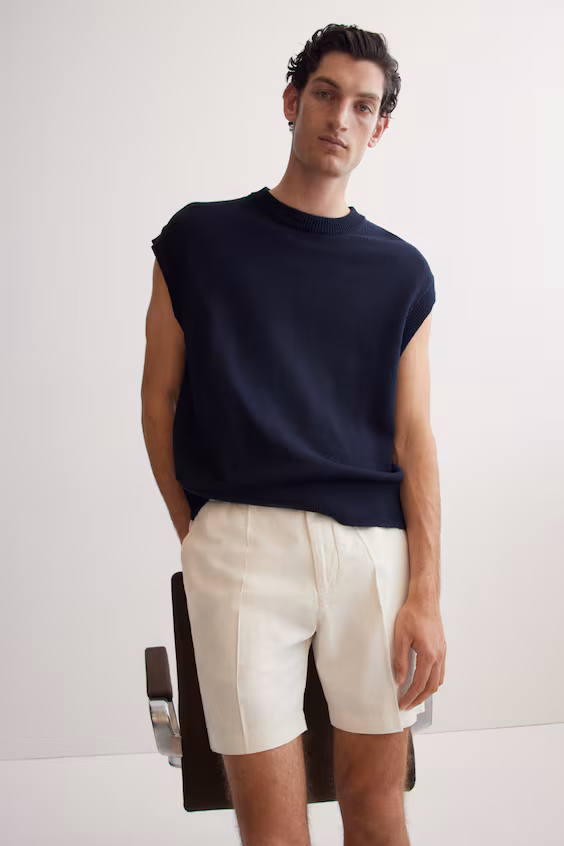 Шорты из смеси льна regular fit