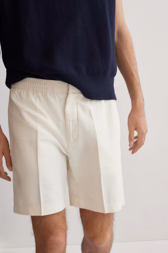 Шорты из смеси льна regular fit