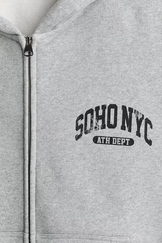 Худи с капюшоном и принтом на oversized fit